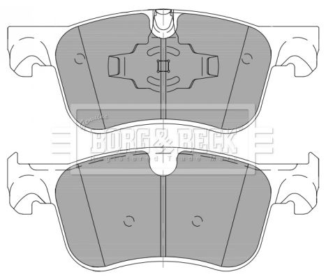 BORG & BECK Комплект тормозных колодок, дисковый тормоз BBP2463